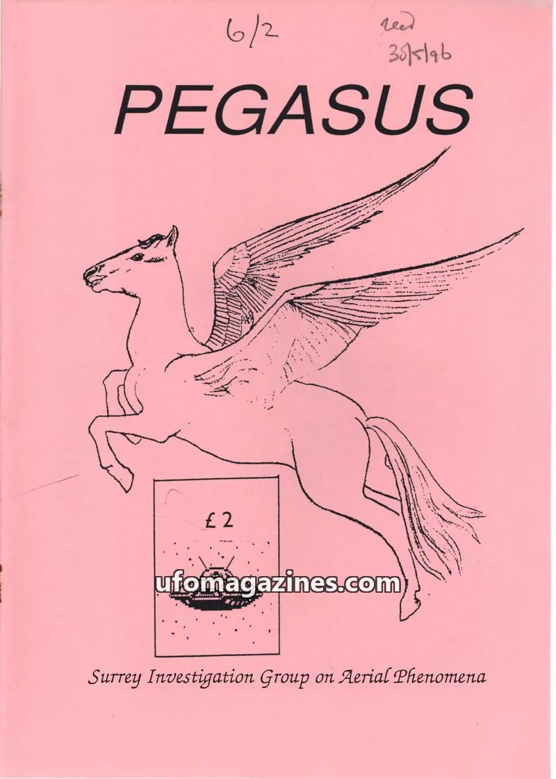Cover of Surrey Investigation Group on Aerial Phenomena issue #2: PEGASUS