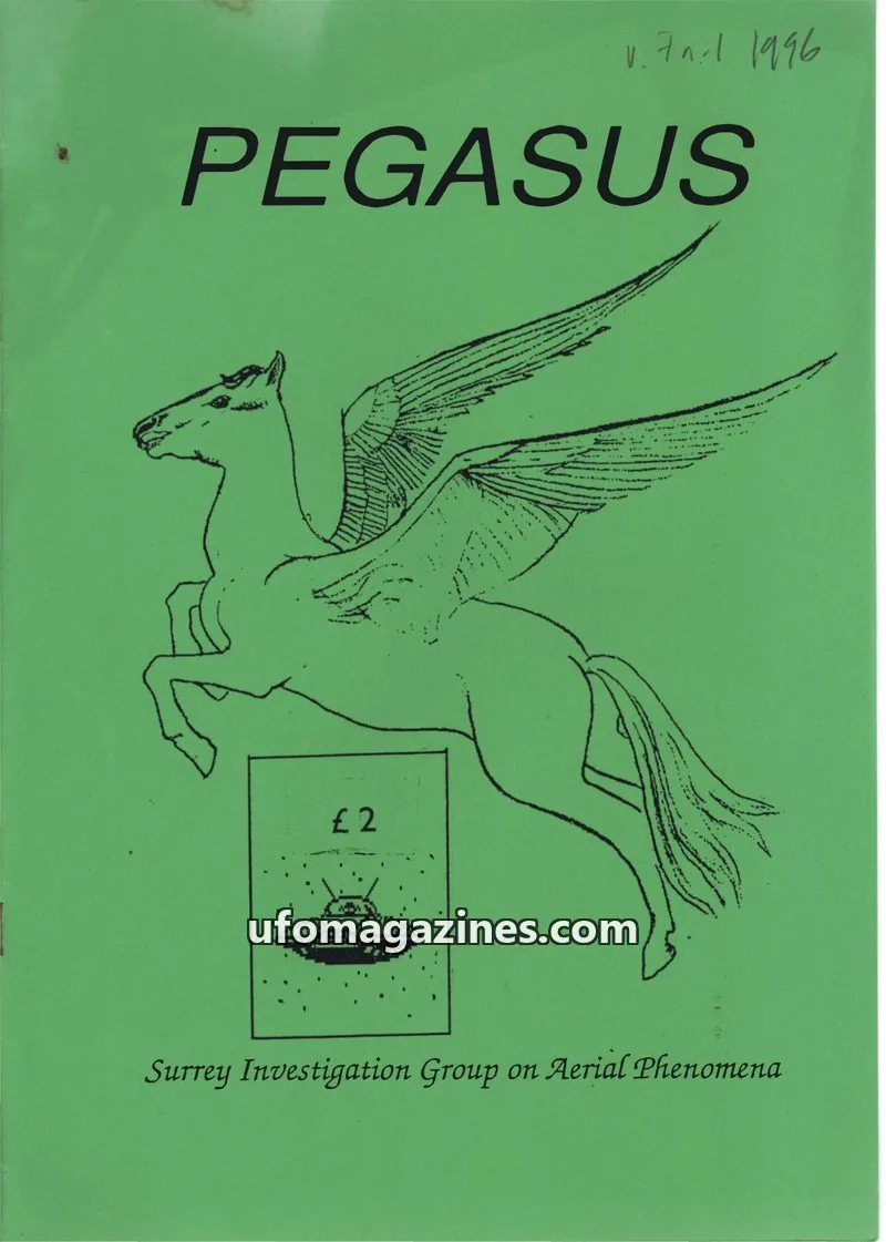 Cover of Surrey Investigation Group on Aerial Phenomena issue #1: PEGASUS