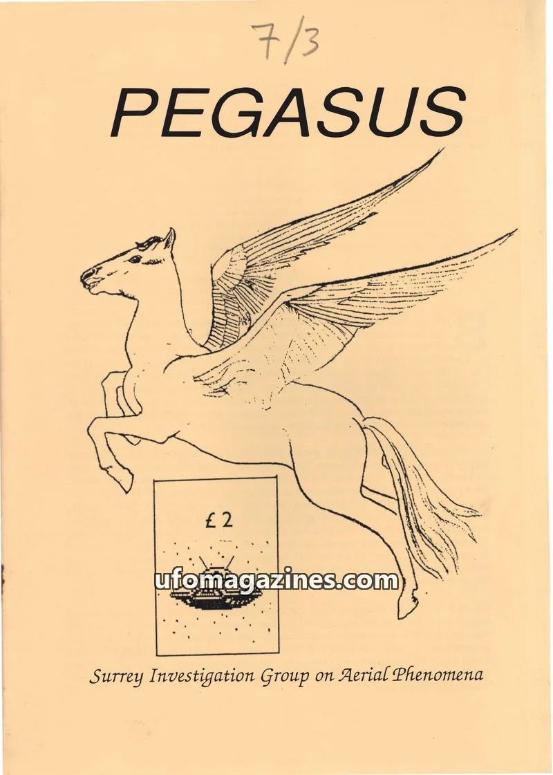 Cover of Surrey Investigation Group on Aerial Phenomena issue Volume 7, #3: PEGASUS