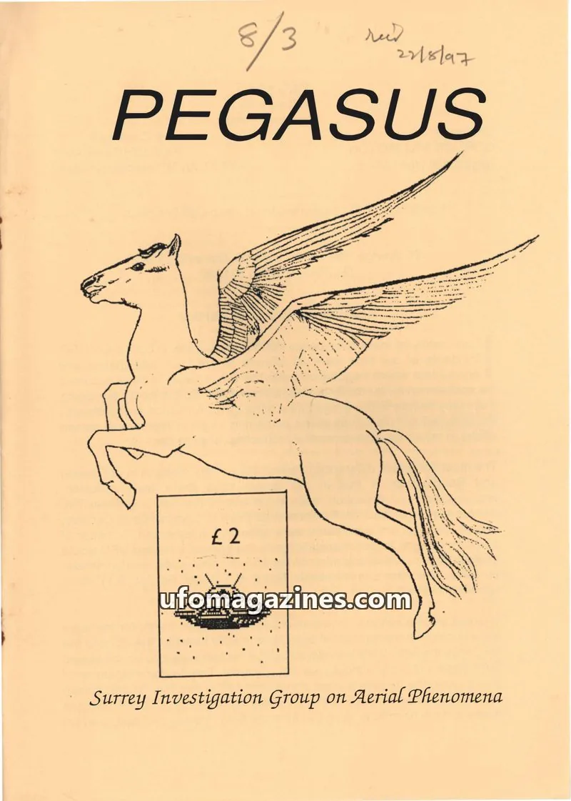 Cover of Surrey Investigation Group on Aerial Phenomena issue #3: PEGASUS