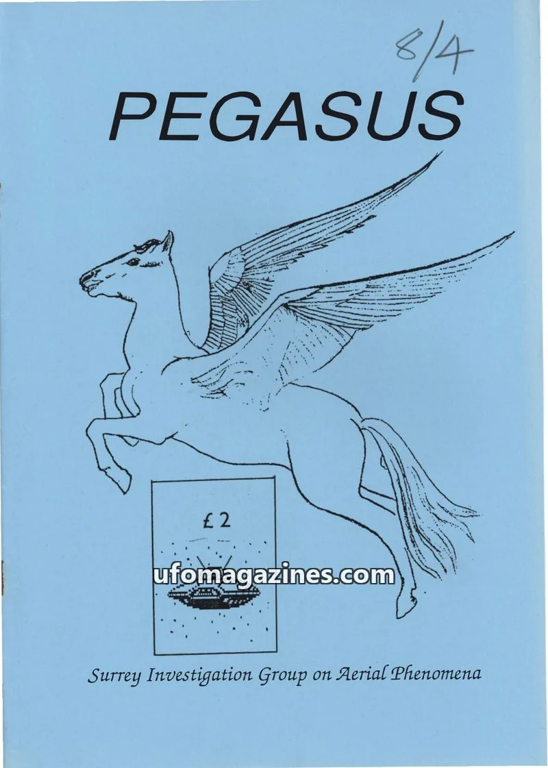 Cover of Surrey Investigation Group on Aerial Phenomena issue 4: PEGASUS