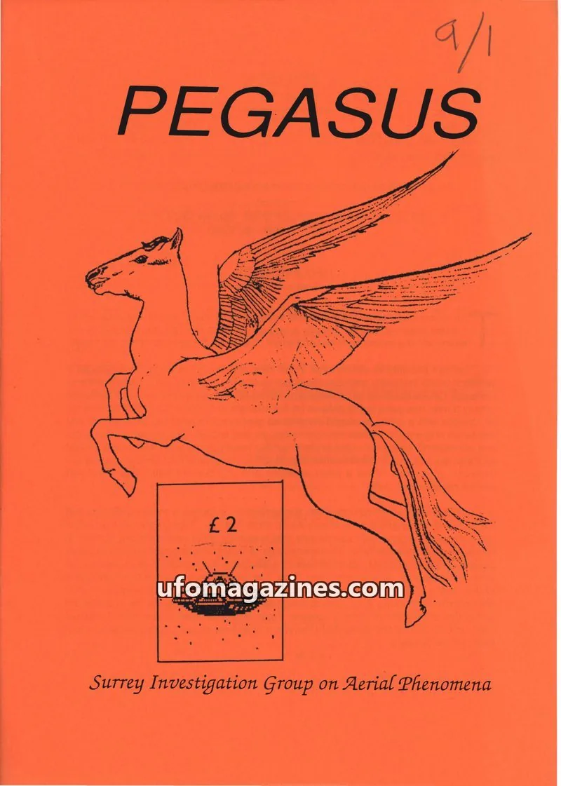 Cover of Surrey Investigation Group on Aerial Phenomena issue #1: PEGASUS