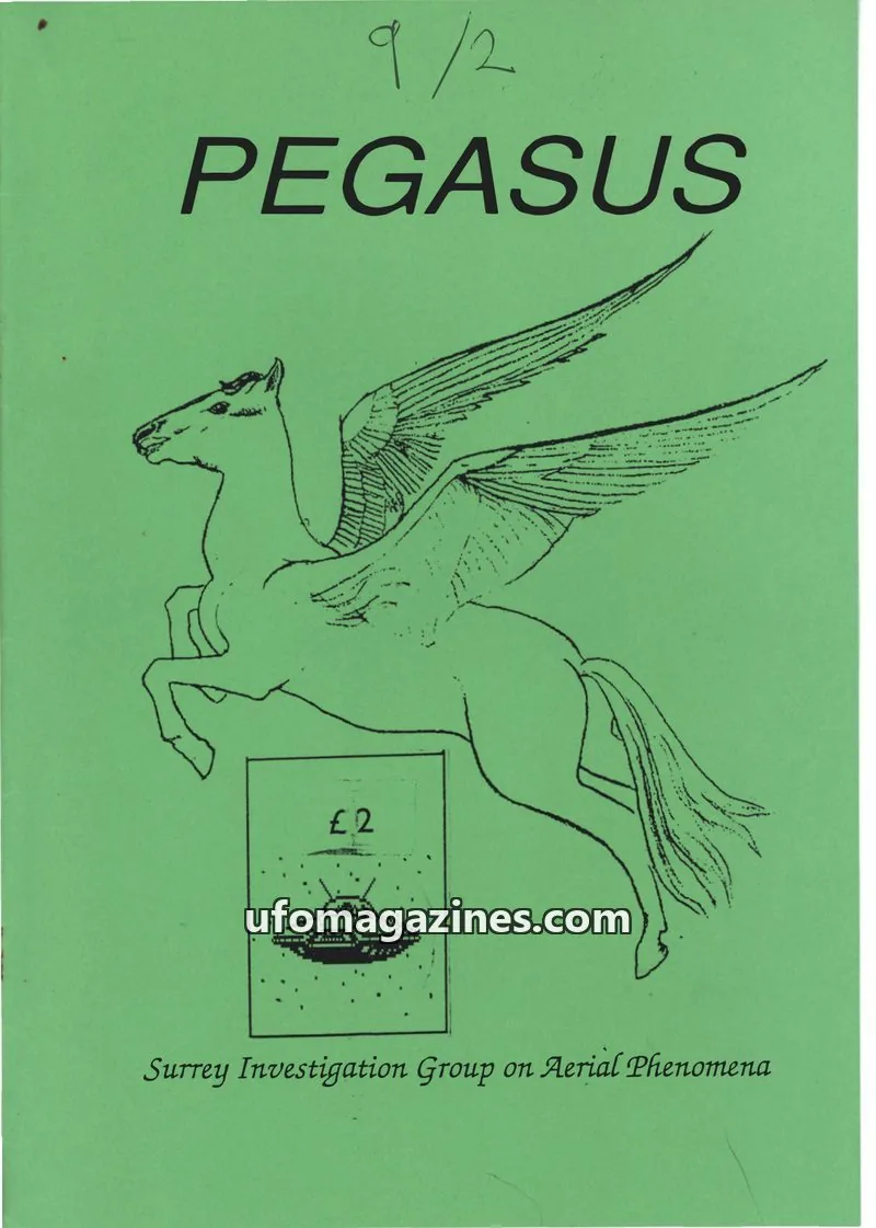 Cover of Surrey Investigation Group on Aerial Phenomena issue #2: PEGASUS