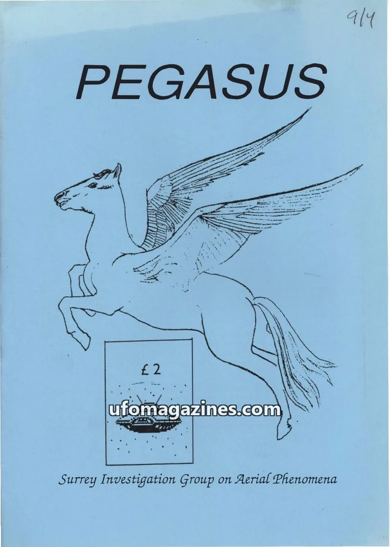 Cover of Surrey Investigation Group on Aerial Phenomena issue 9, #4: PEGASUS