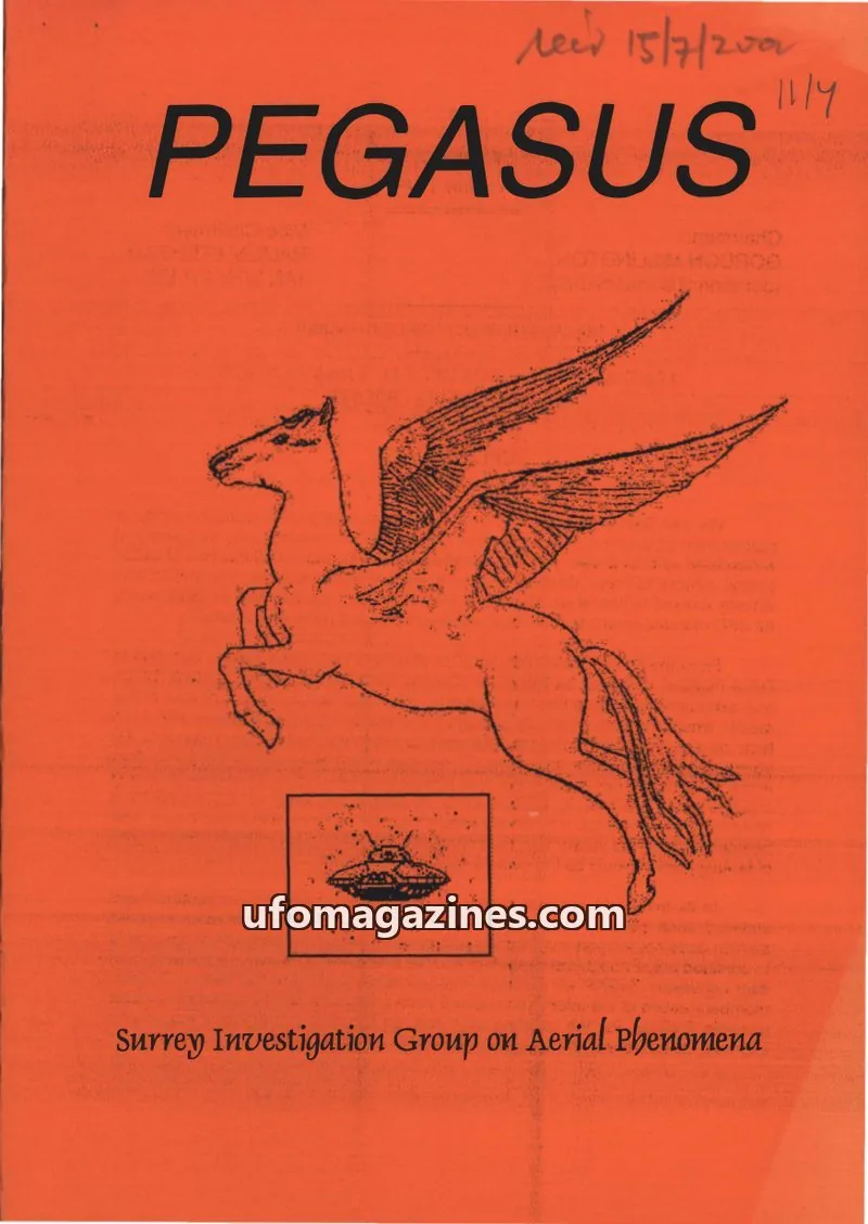 Cover of Surrey Investigation Group on Aerial Phenomena issue #4: PEGASUS