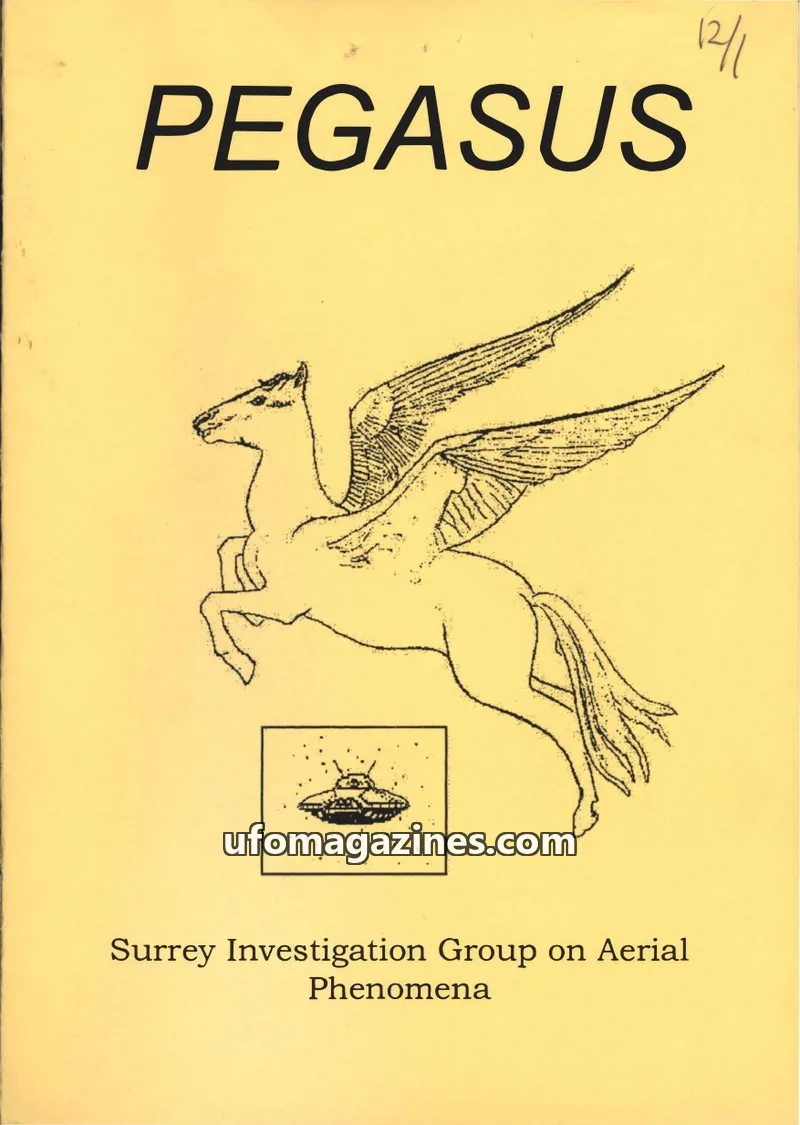 Cover of Surrey Investigation Group on Aerial Phenomena issue #1: PEGASUS