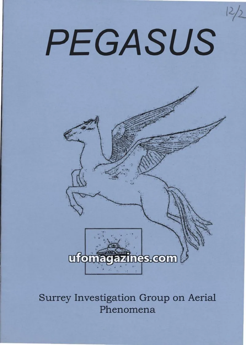 Cover of Surrey Investigation Group on Aerial Phenomena issue 12,#2: PEGASUS
