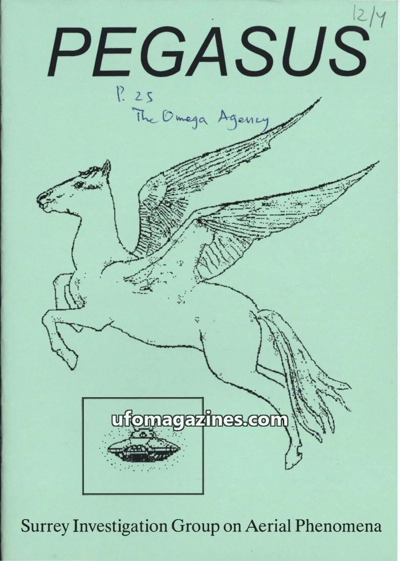 Cover of Surrey Investigation Group on Aerial Phenomena issue #4: PEGASUS