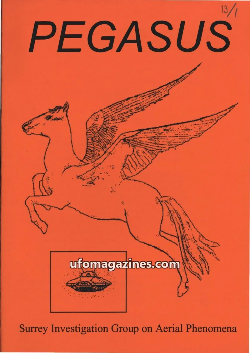 Cover of Surrey Investigation Group on Aerial Phenomena issue 13, #1: PEGASUS