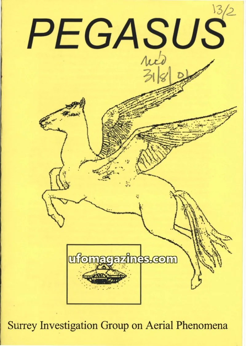 Cover of Surrey Investigation Group on Aerial Phenomena issue 13, #2: PEGASUS