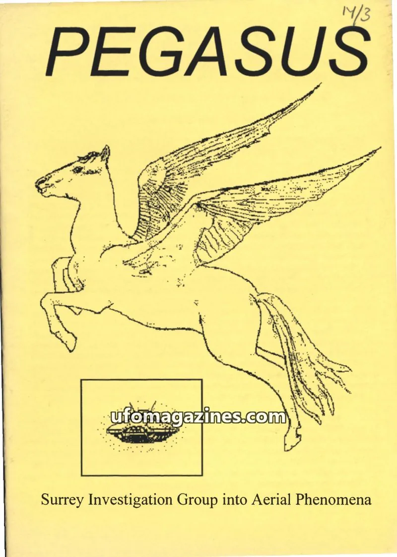 Cover of Surrey Investigation Group into Aerial Phenomena issue 14, #3: PEGASUS