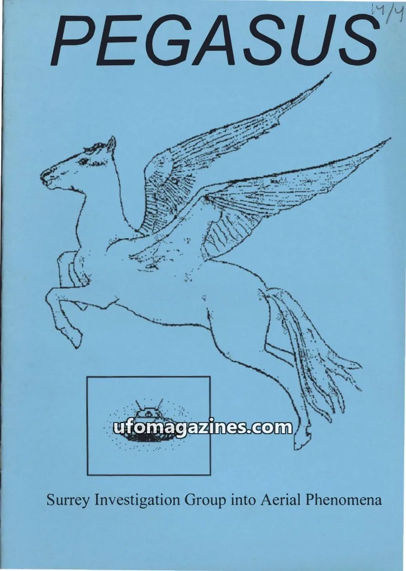 Cover of Surrey Investigation Group into Aerial Phenomena issue Volume 14, #4: PEGASUS