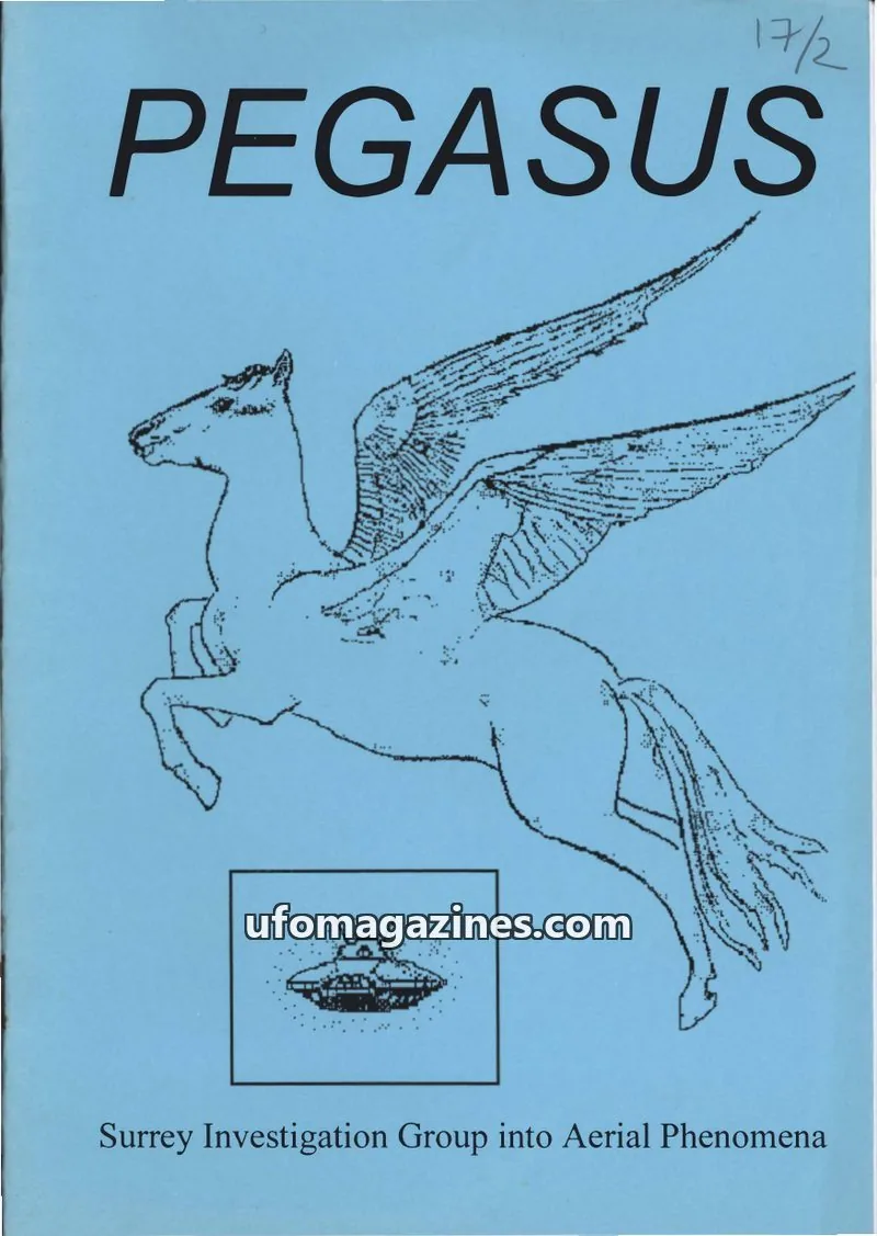 Cover of Surrey Investigation Group into Aerial Phenomena issue 17/2: PEGASUS