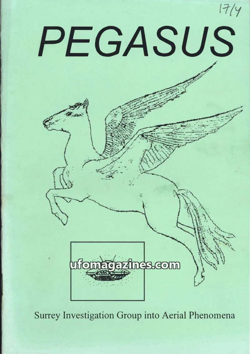 Cover of Surrey Investigation Group into Aerial Phenomena issue 17, #4: PEGASUS