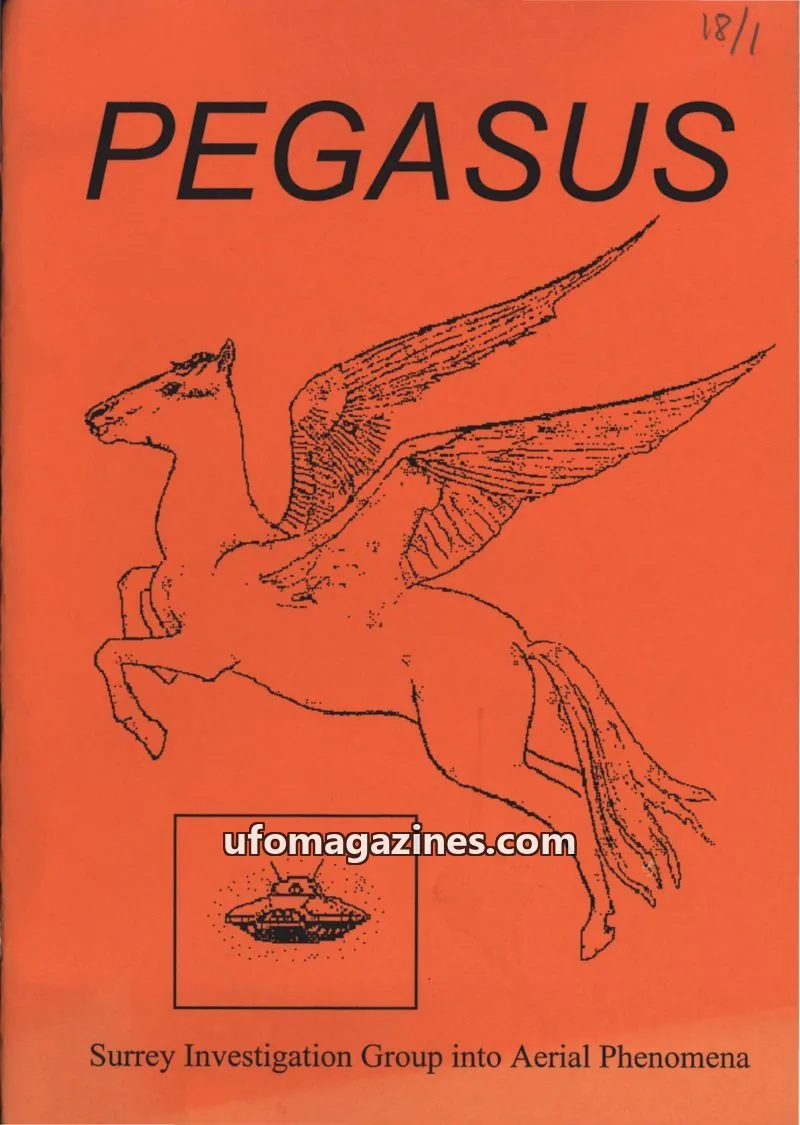 Cover of Surrey Investigation Group into Aerial Phenomena issue 18, #1: PEGASUS