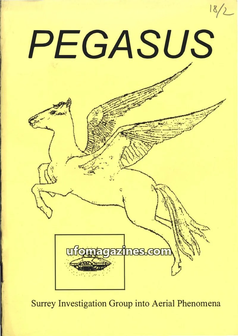 Cover of Surrey Investigation Group into Aerial Phenomena issue 18/2: PEGASUS