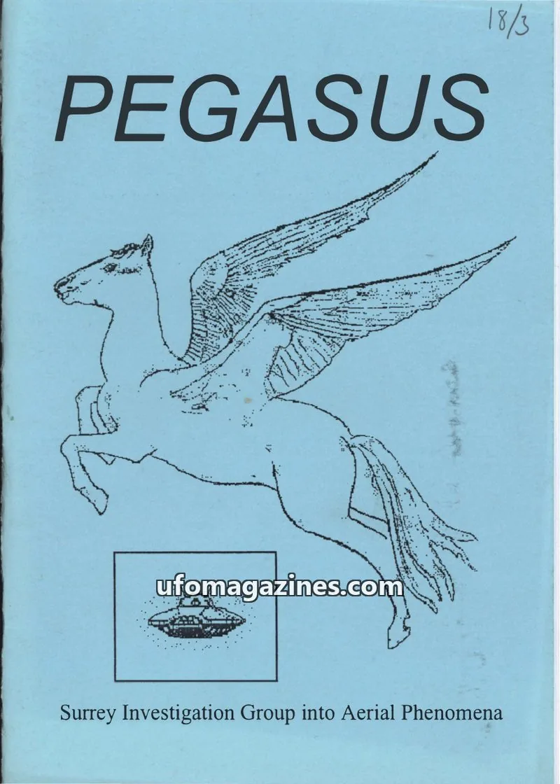 Cover of Surrey Investigation Group into Aerial Phenomena issue #3: PEGASUS