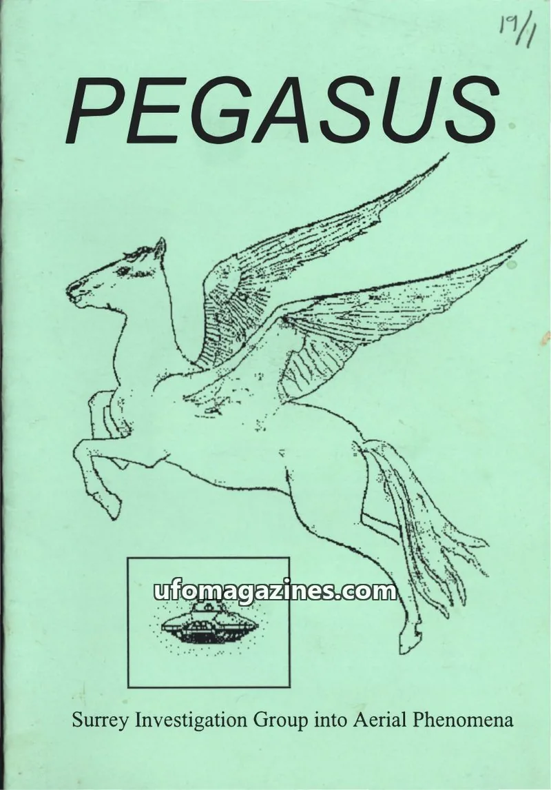 Cover of Surrey Investigation Group into Aerial Phenomena issue #1: PEGASUS