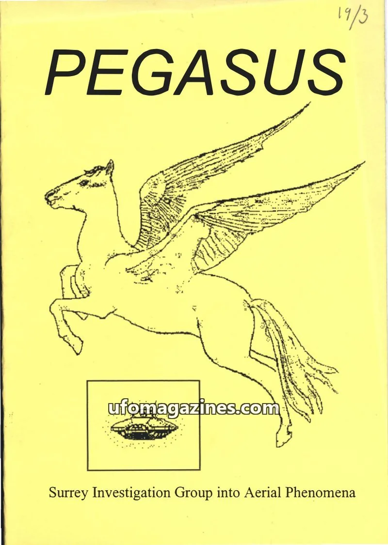 Cover of Surrey Investigation Group into Aerial Phenomena issue 19, #3: PEGASUS