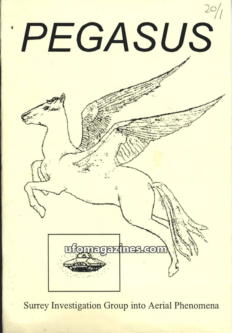Cover of Surrey Investigation Group into Aerial Phenomena issue 20, #1: PEGASUS