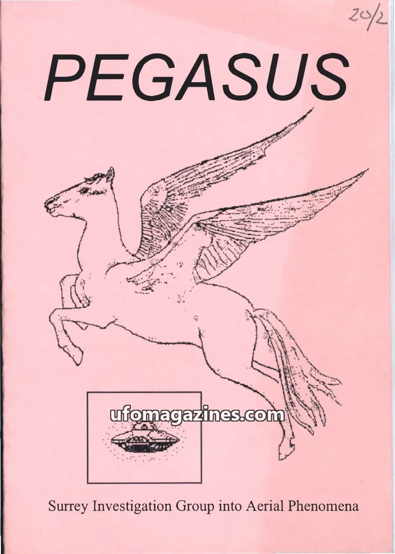 Cover of Surrey Investigation Group into Aerial Phenomena issue 20, #2: PEGASUS