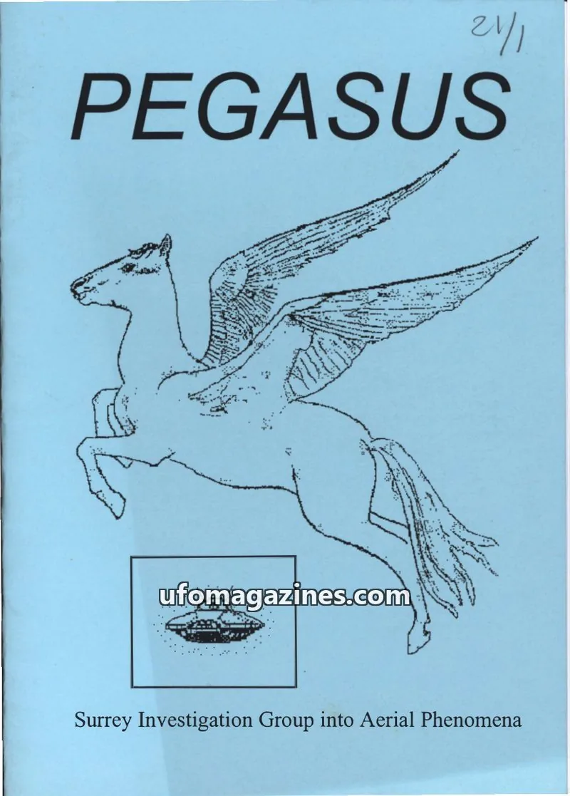 Cover of Surrey Investigation Group into Aerial Phenomena issue 21, #1: PEGASUS