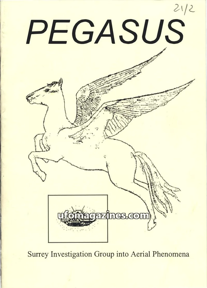 Cover of Surrey Investigation Group into Aerial Phenomena issue #2: PEGASUS