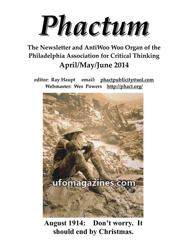 Cover of Philadelphia Association for Critical Thinking issue April/May/June 2014: Phactum