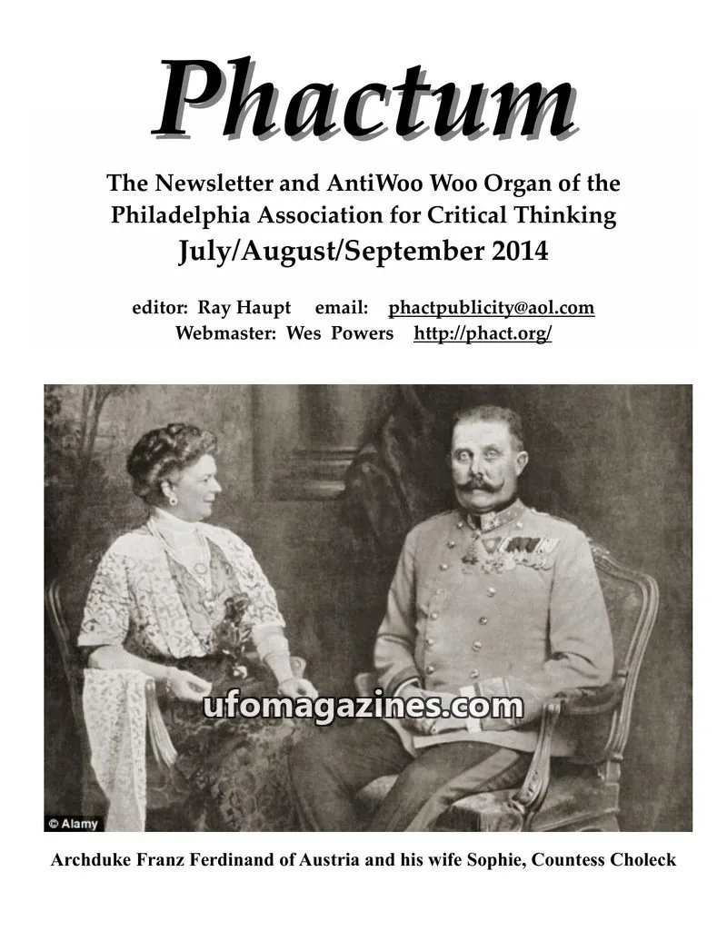 Cover of Philadelphia Association for Critical Thinking issue July/August/September 2014: Phactum