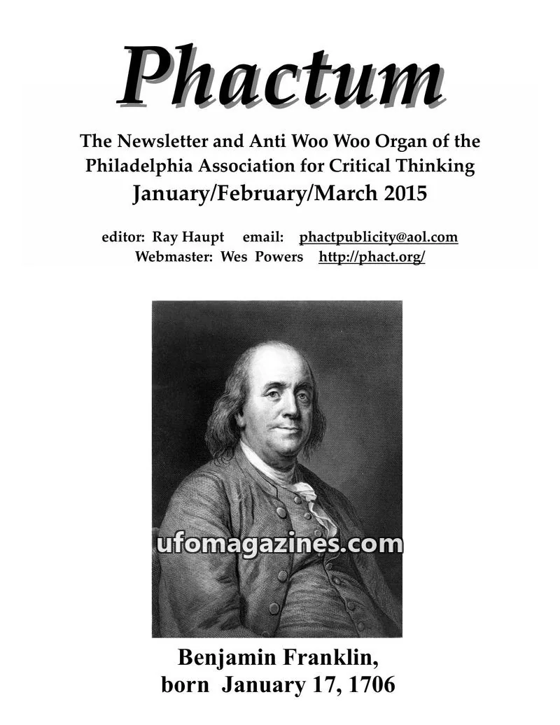 Cover of Philadelphia Association for Critical Thinking issue January/February/March 2015: Phactum