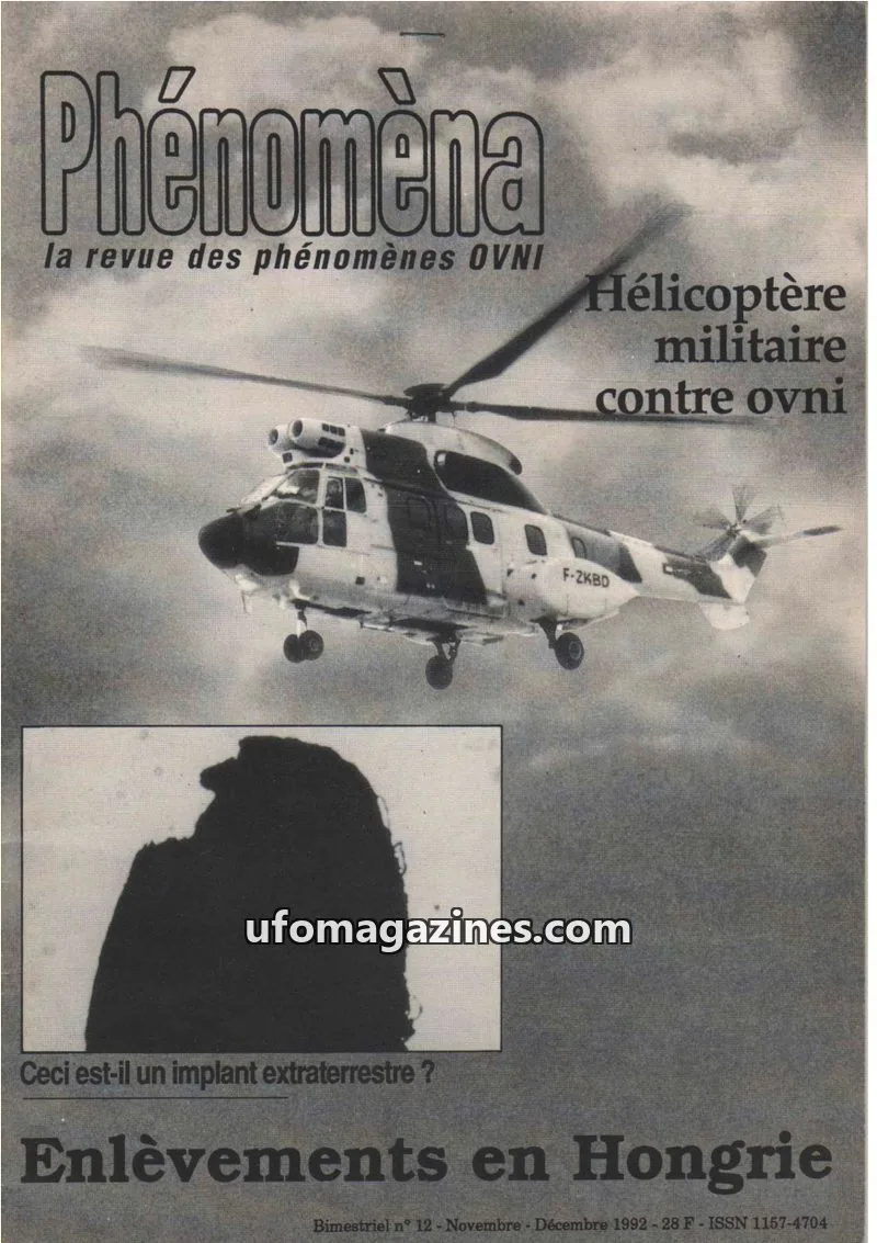 Cover of Phenomena issue 12: Phénomèna