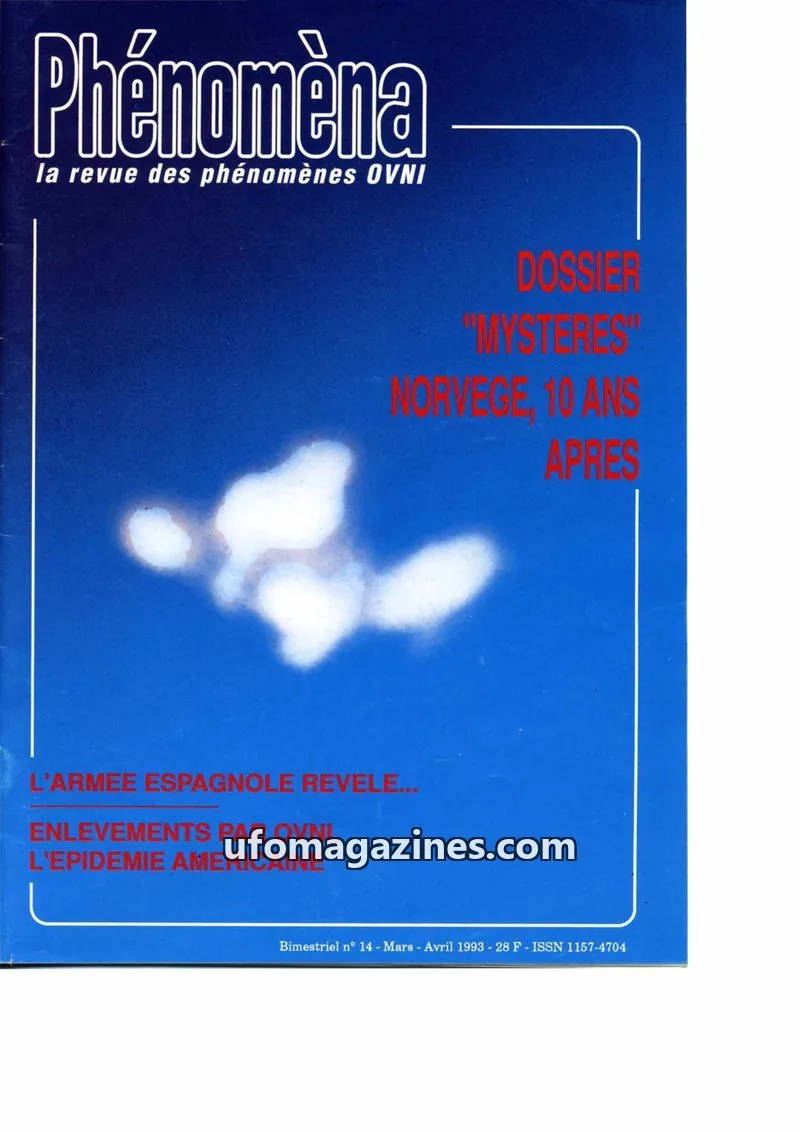 Cover of Phenomena issue 14: Phénomèna