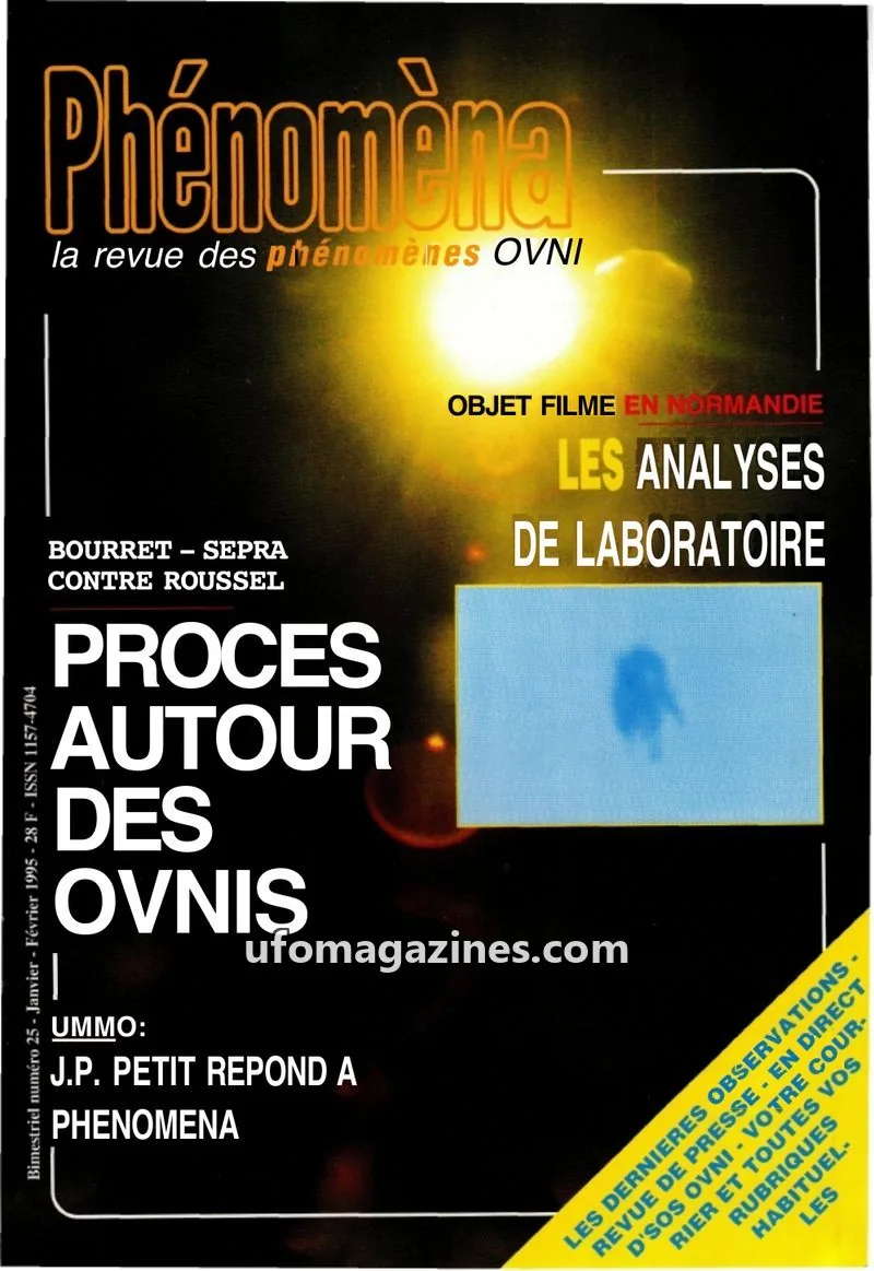 Cover of Phenomena issue 25: Phénomèna