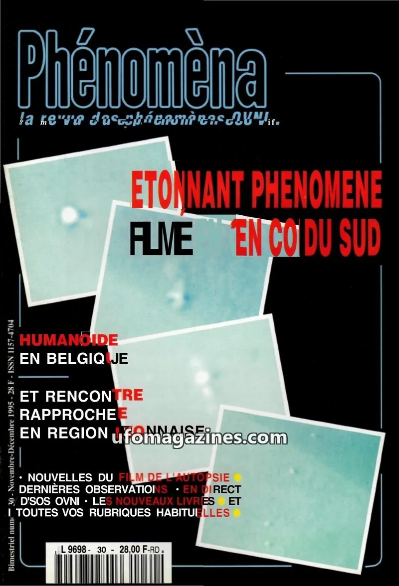 Cover of Phenomena issue 30: Phénomèna