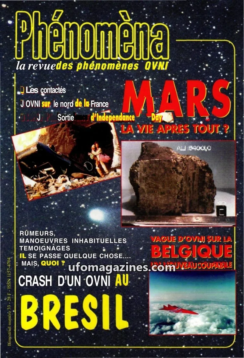 Cover of Phenomena issue 33: Phénomèna