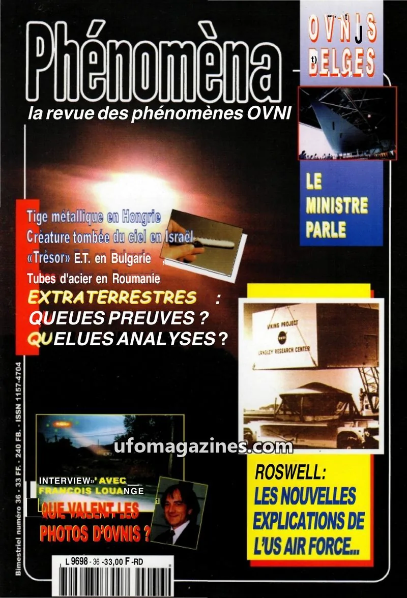 Cover of Phenomena issue 36: Phénomèna