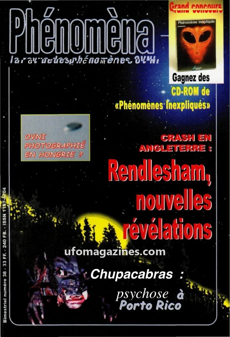 Cover of Phenomena issue 38: Phénomèna