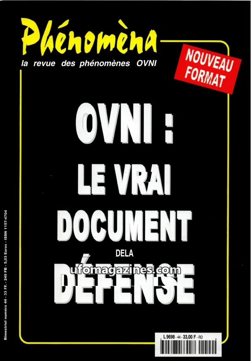 Cover of Phenomena issue 44: Phénomèna