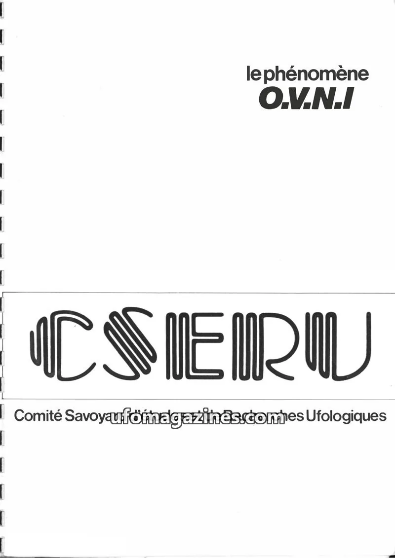 Cover of Phenomene OVNI (CSERU) issue N° 3: le phénomène O.V.N.I