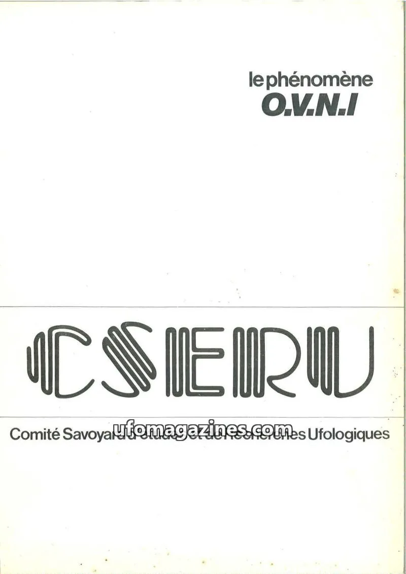 Cover of Phenomene OVNI (CSERU) issue N° 7: le phénomène O.V.N.I