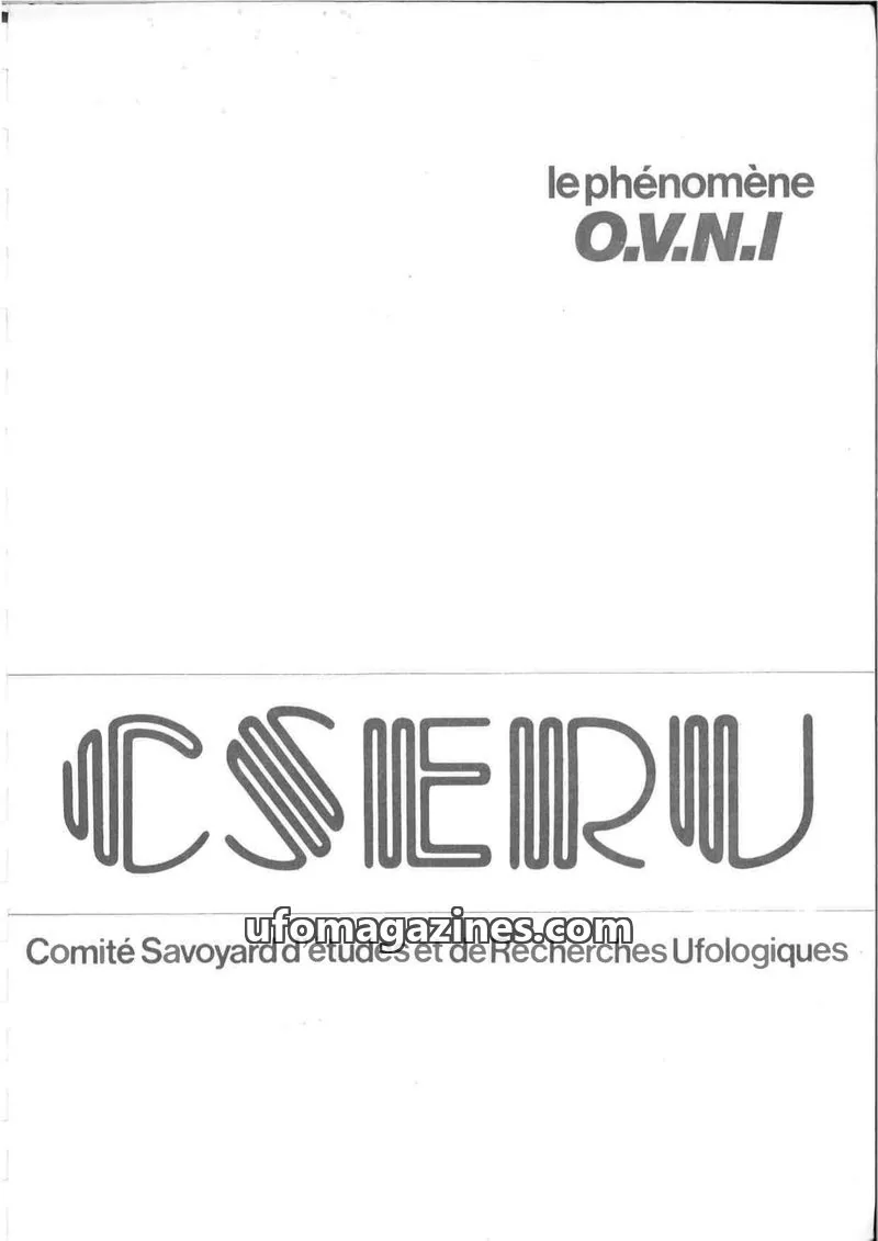 Cover of CSERU issue 15: le phénomène O.V.N.I