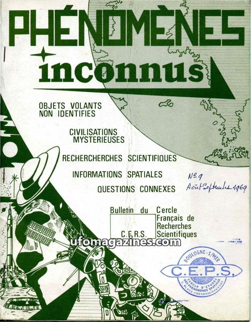 Cover of Phenomenes Inconnus issue 9: PHÉNOMÈNES inconnus