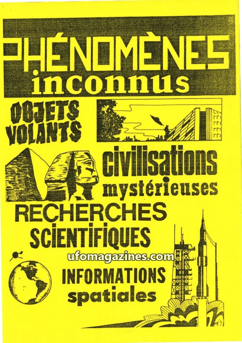 Cover of Phenomenes Inconnus issue 12: PHENOMÈNES INCONNUS