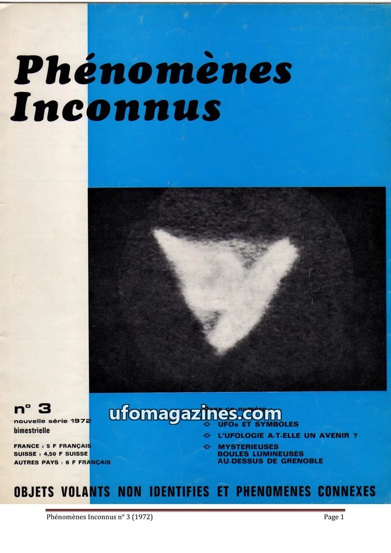 Cover of Phenomenes Inconnus issue 3: Phénomènes Inconnus