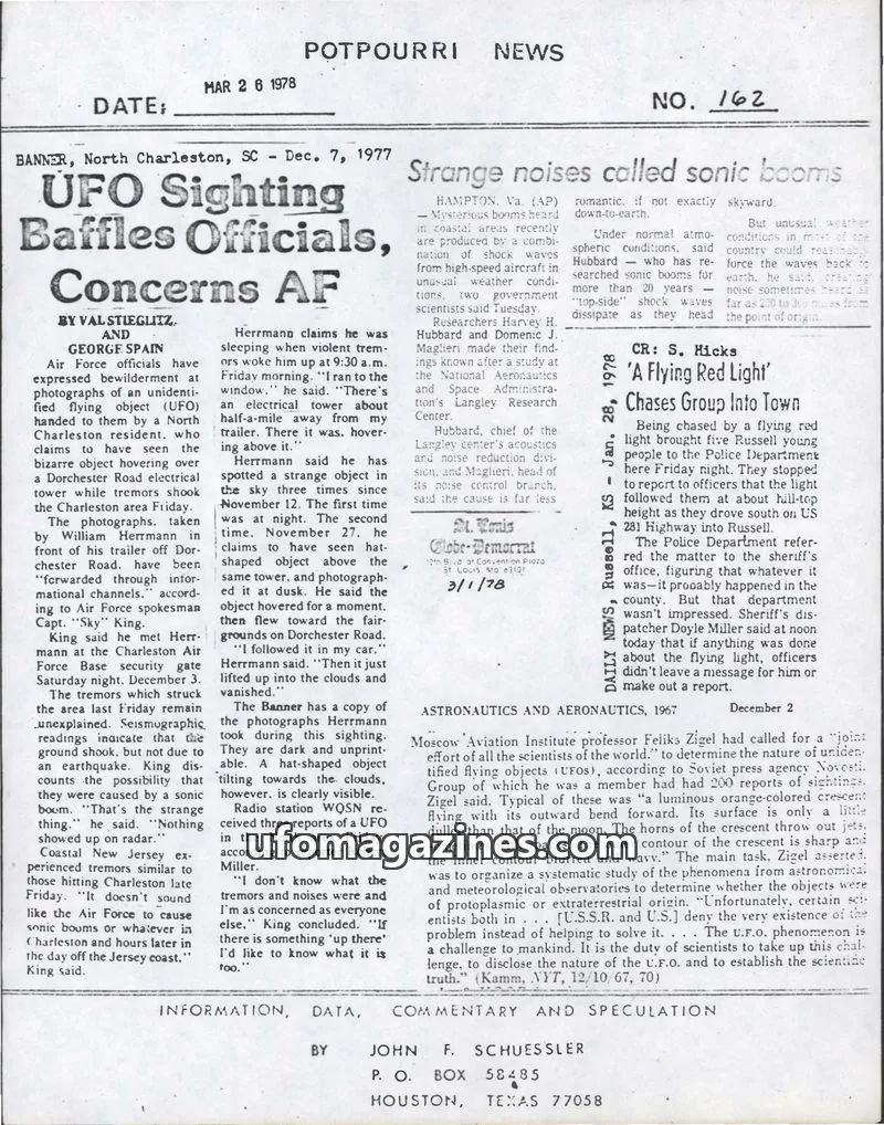 Cover of BANNER issue 162: POTPOURRI NEWS
