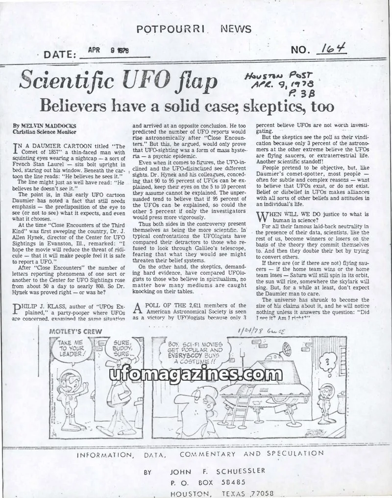Cover of Potpourri News (John Schuessler) issue 164: POTPOURRI NEWS