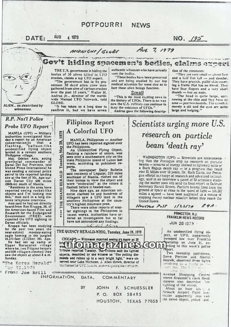 Cover of Potpourri News (John Schuessler) issue 195: POTPOURRI NEWS