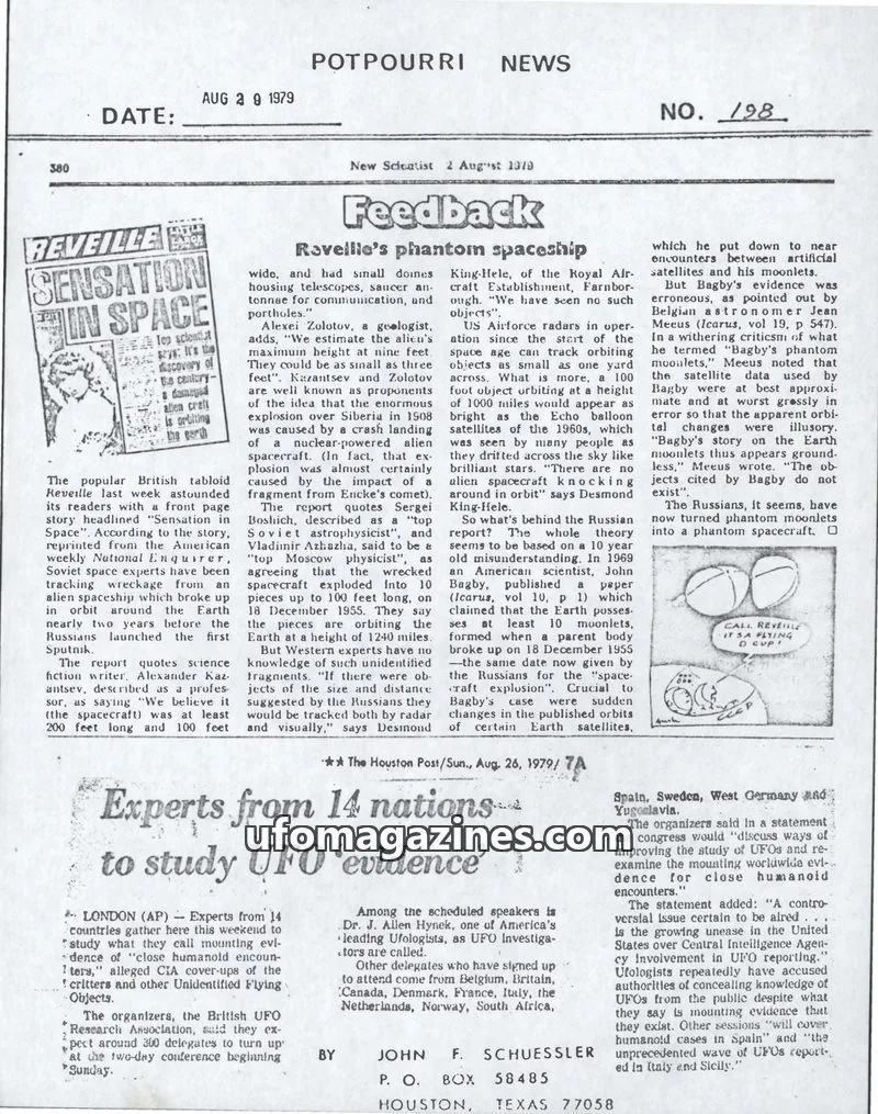 Cover of Potpourri News (John Schuessler) issue 198: POTPOURRI NEWS