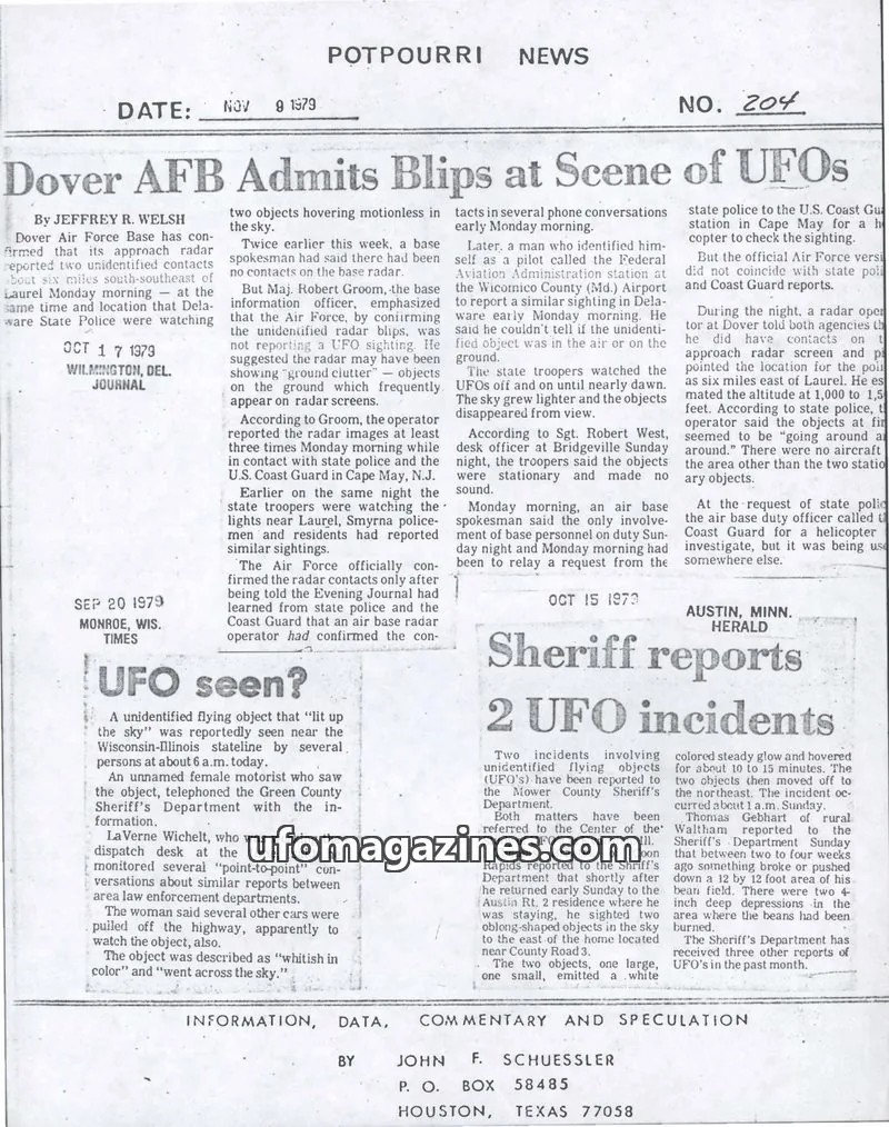Cover of Potpourri News (John Schuessler) issue 204: POTPOURRI NEWS