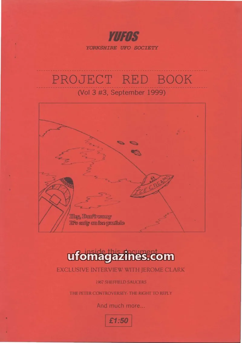 Cover of YORKSHIRE UFO SOCIETY issue Vol 3 #3: PROJECT RED BOOK